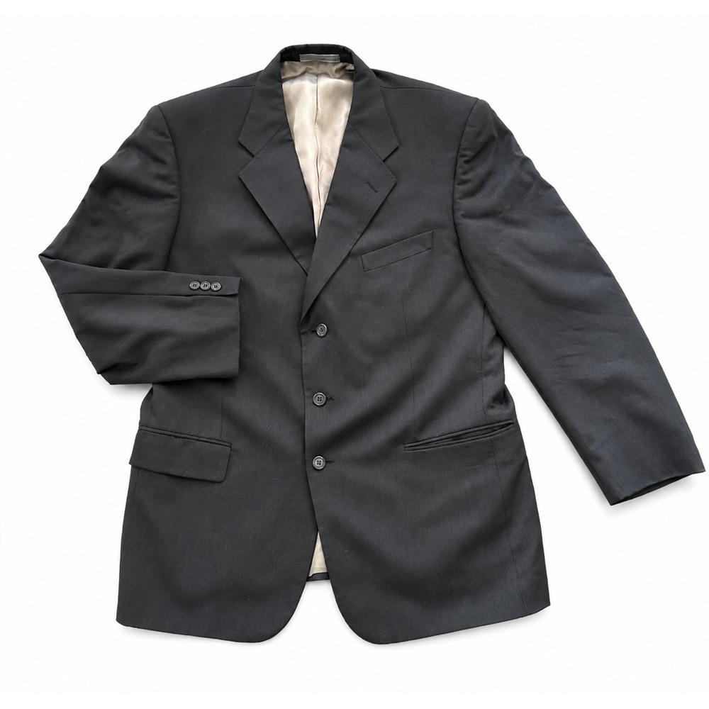 Givenchy Monsieur Sport Coat Men 44R Brown Pinstripe Super 100s Wool Blazer USA